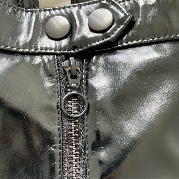 H&M Faux Leather High-Waisted Pants - Straight Leg - Picture 4 of 9